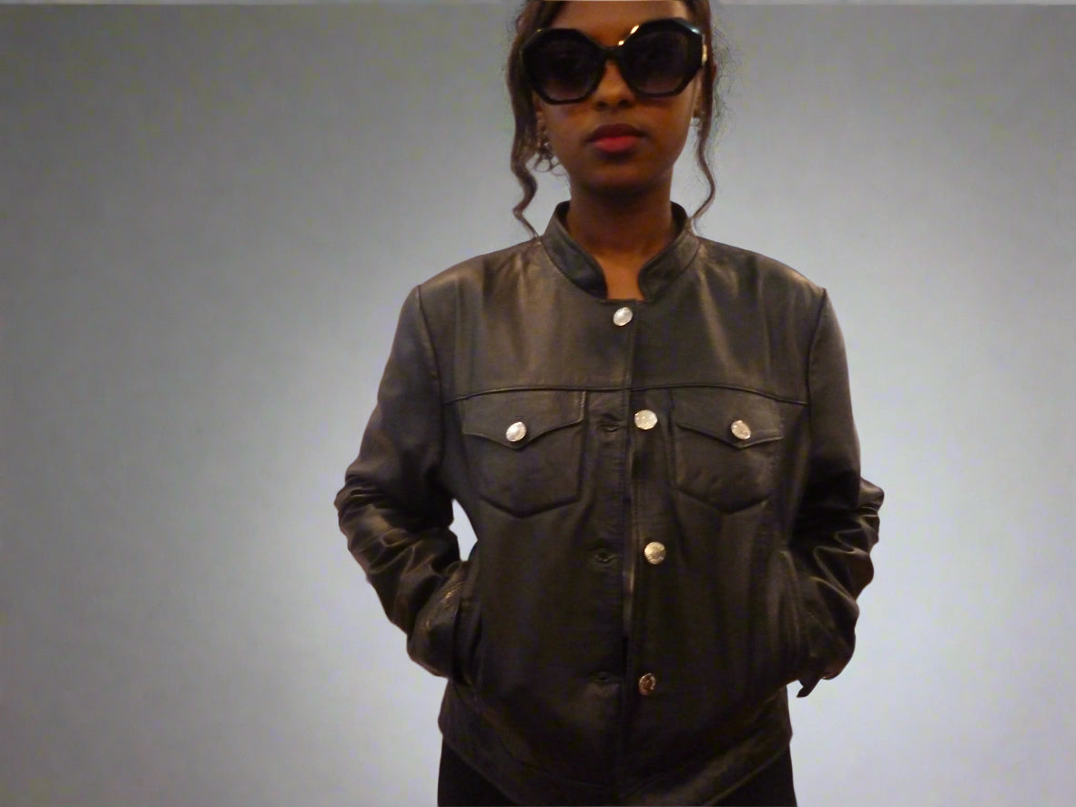 Ladies Leather Jacket – Timeless Midi Leather Jacket for Women